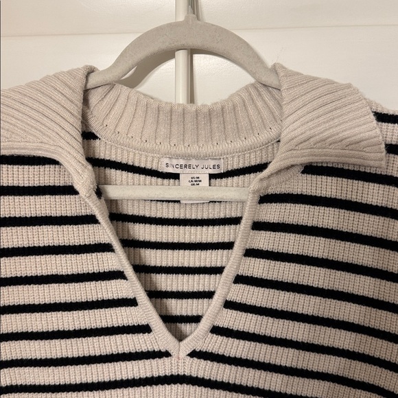 Sincerely Jules Black & Cream Sleeveless Sweater Vest - Picture 2 of 5